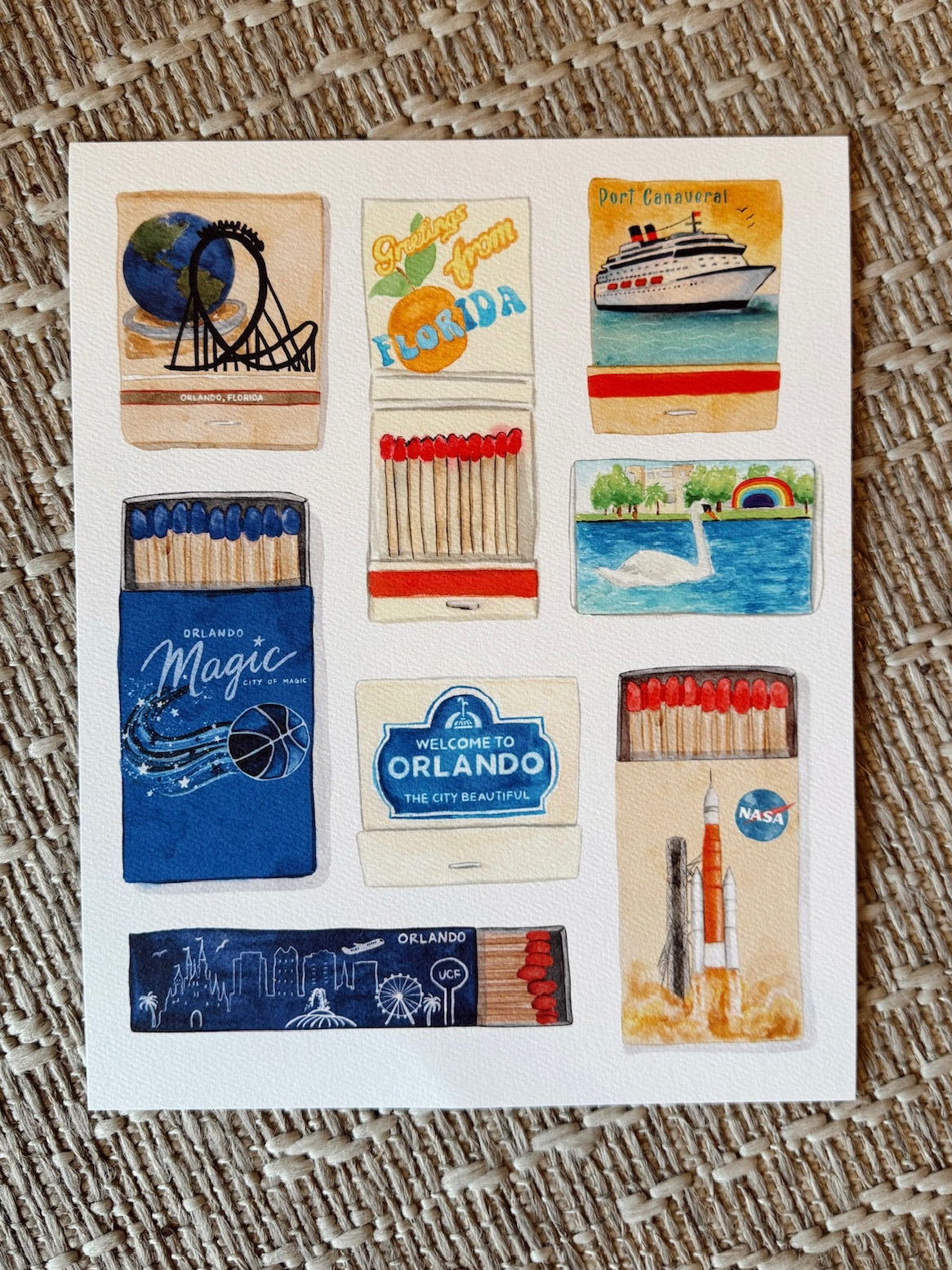 "Orlando Matchbook Art" by Lucky Seven Studio