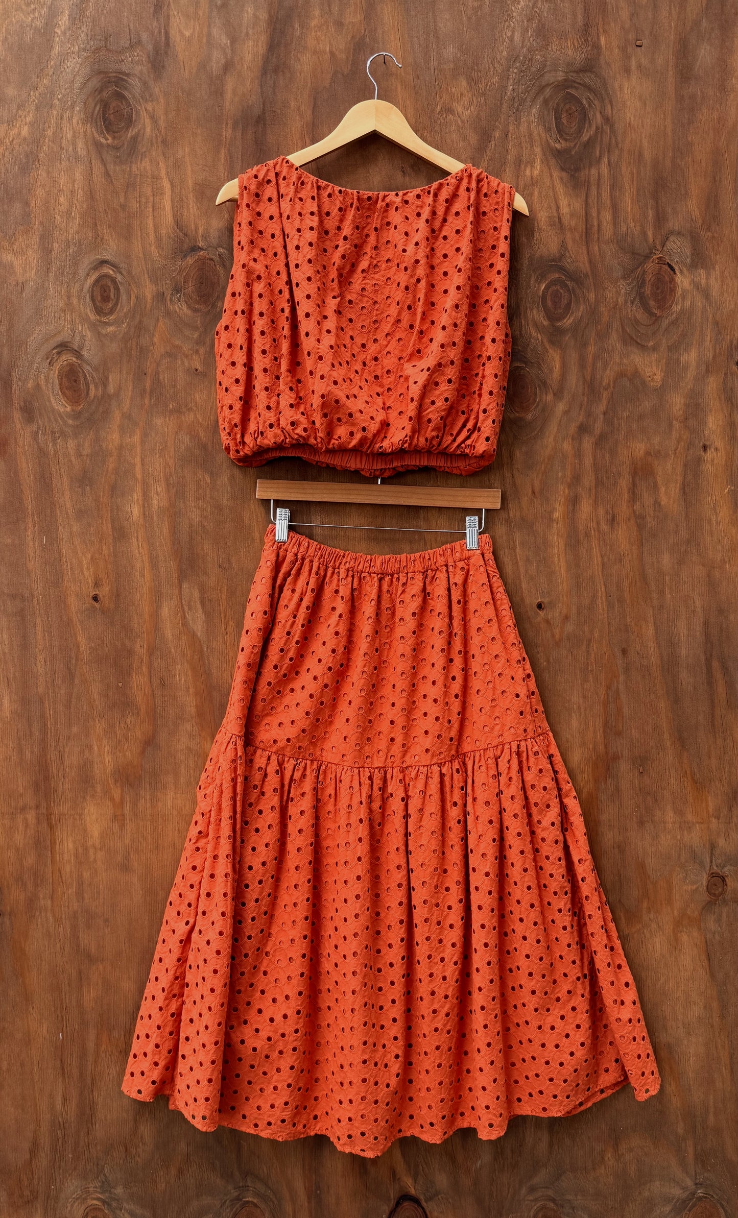 Nalley Eyelet Midi Skirt