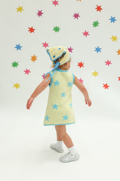 Sunday Stars Align Dress - Blue+Yellow