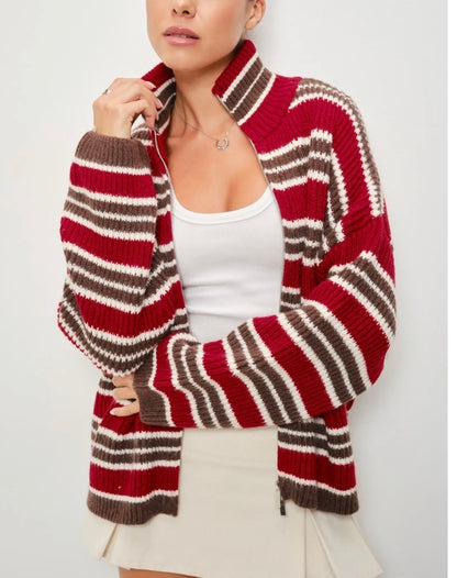 Zip Up Polo Sweater