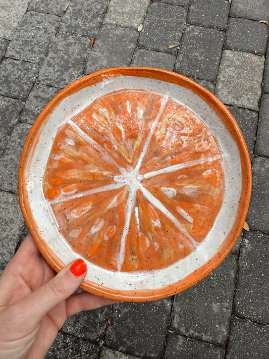 "Orange Plate" by Sunshine Lane Pottery