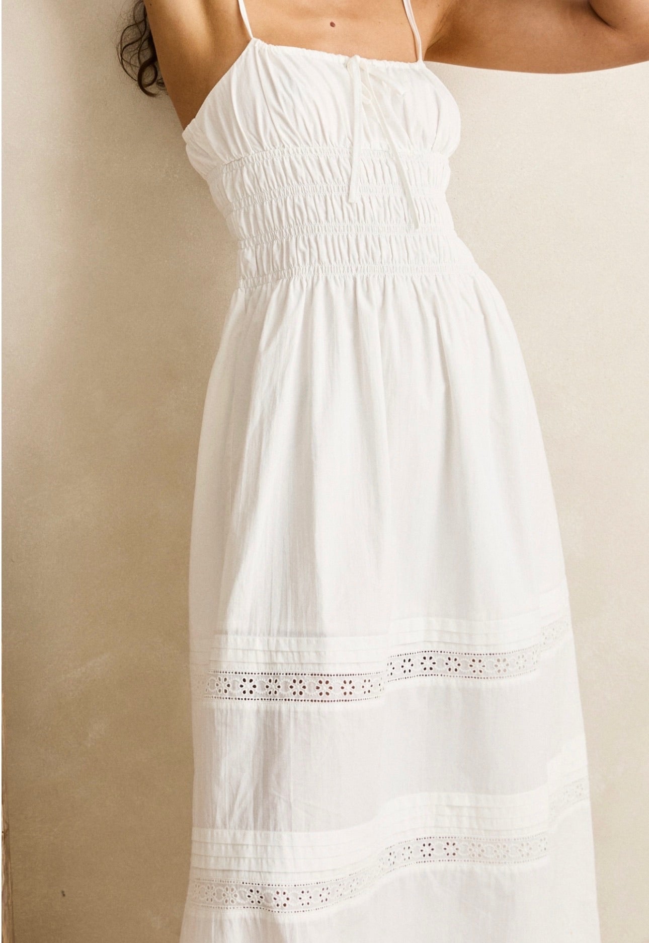 Rhythm Broderie Lace Midi Dress