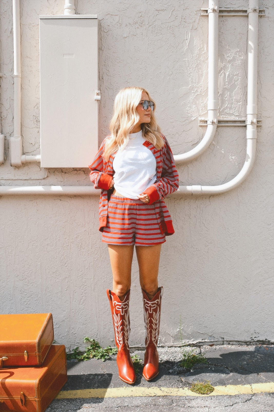 Copenhagen Stripe Button Down Jacket