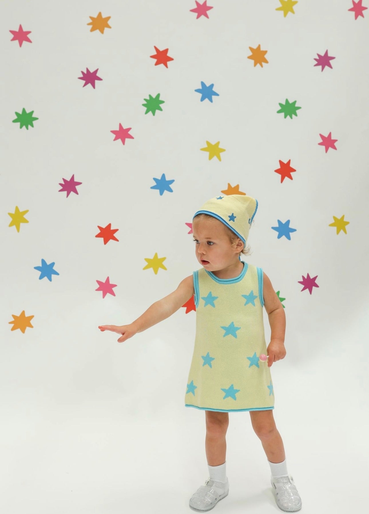 Sunday Stars Align Dress - Blue+Yellow