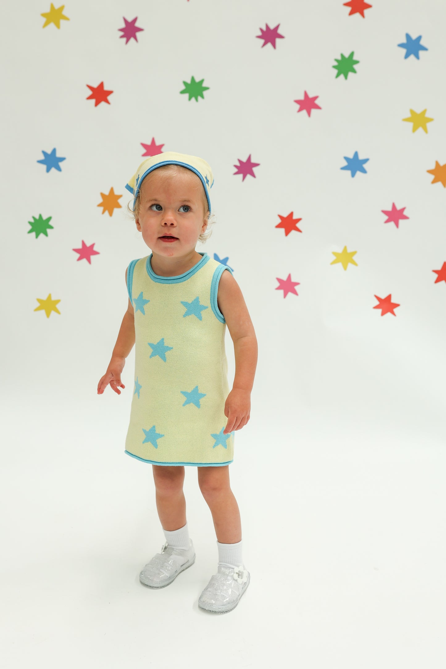 Sunday Stars Align Dress - Blue+Yellow