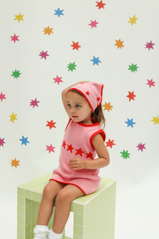Sunday Stars Align Dress - Red+Pink
