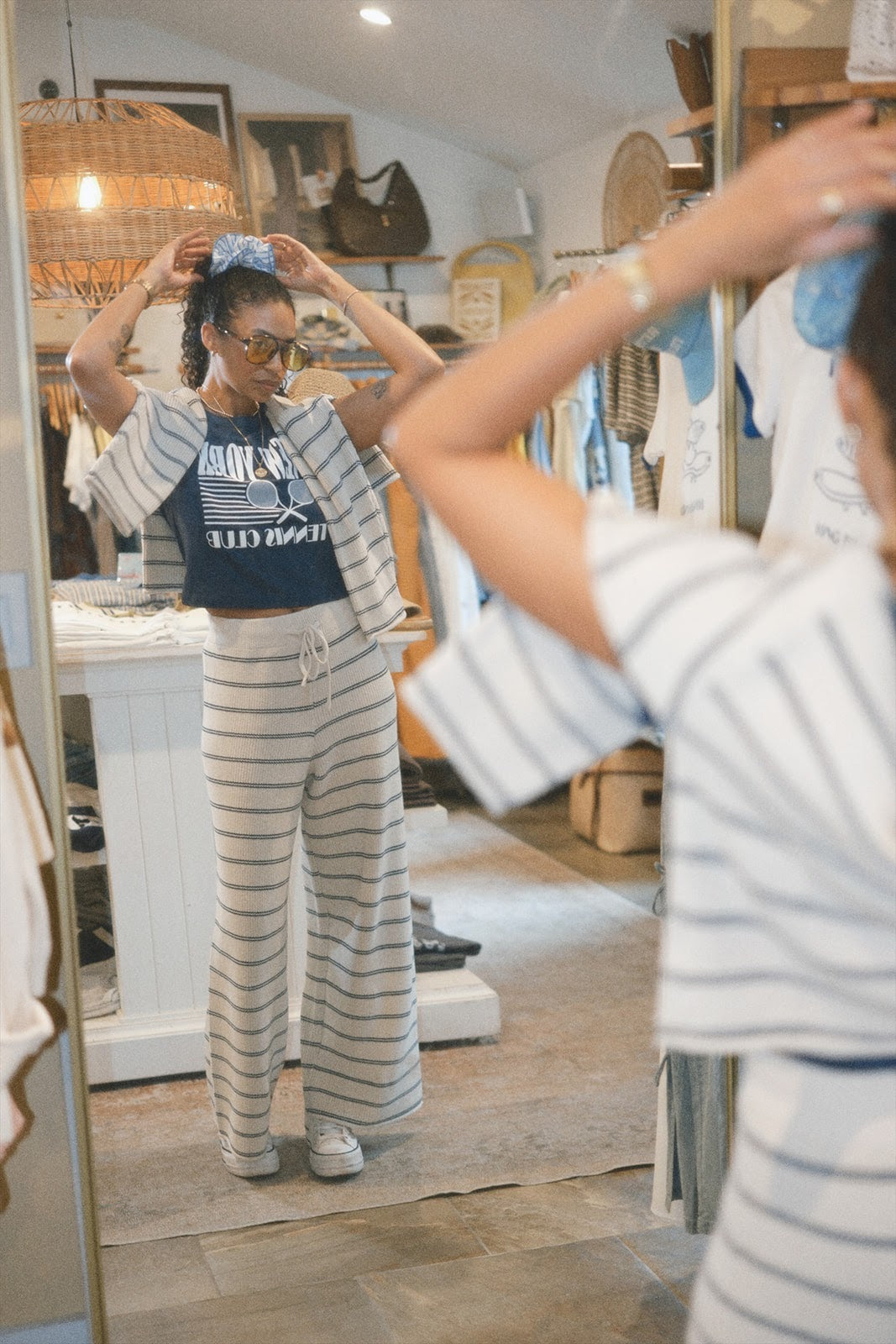 Terminal B Striped Knit Pant