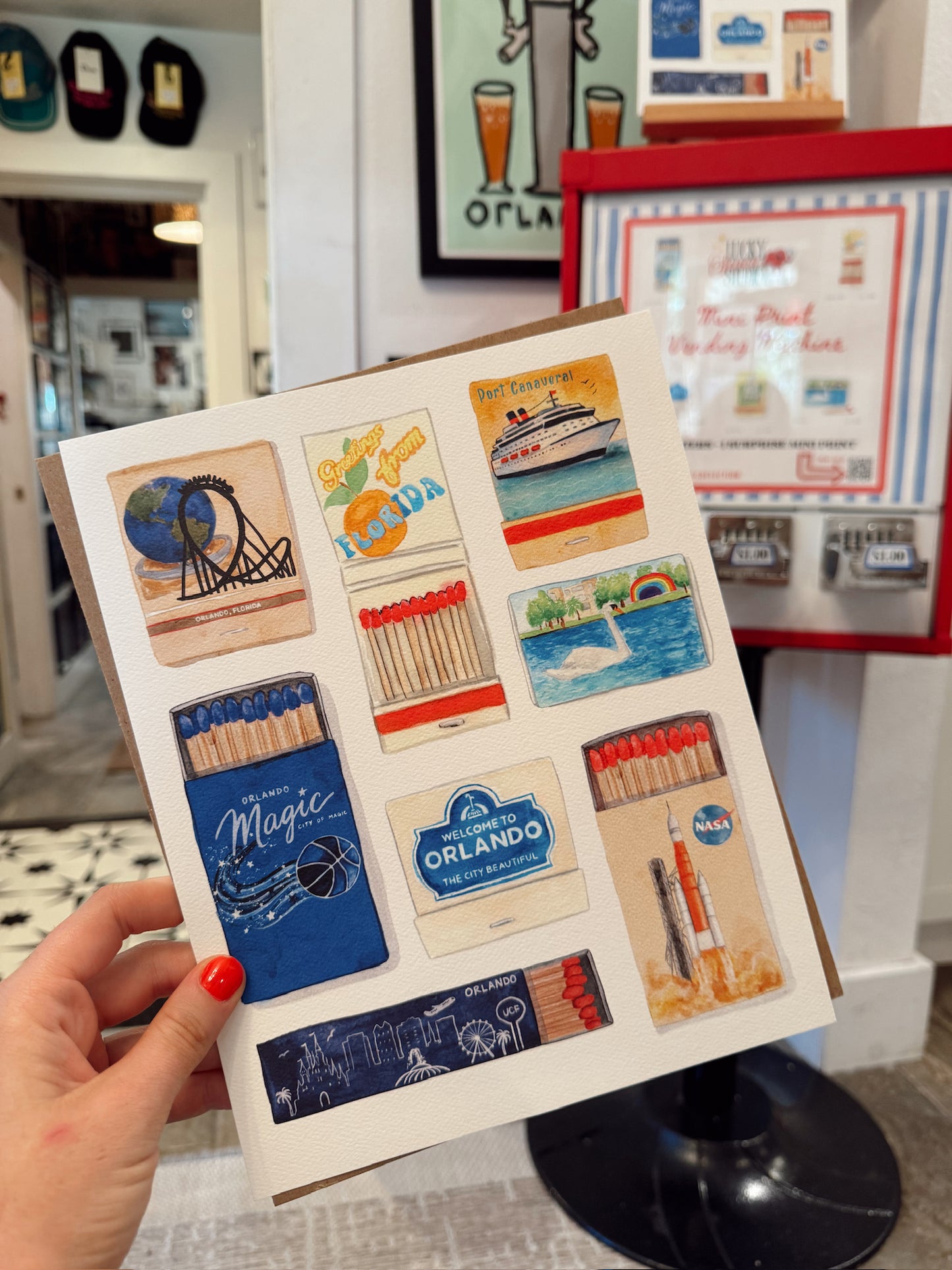 "Orlando Matchbook Art" by Lucky Seven Studio