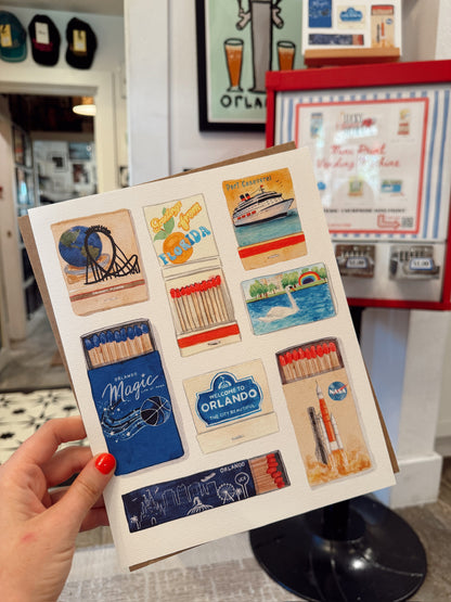"Orlando Matchbook Art" by Lucky Seven Studio