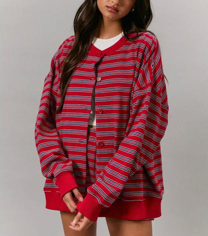 Copenhagen Stripe Button Down Jacket