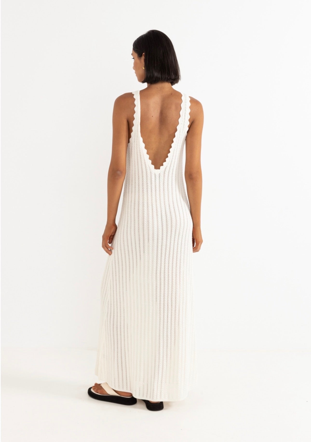 Rhythm Scallop Knit Maxi Dress