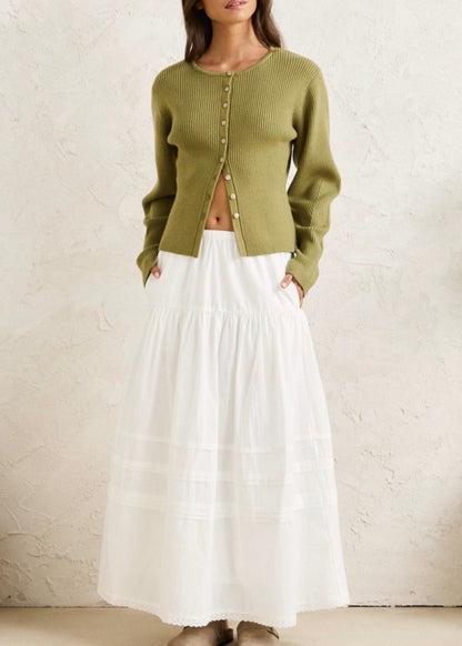 Rhythm Solene Ruffle Midi Skirt