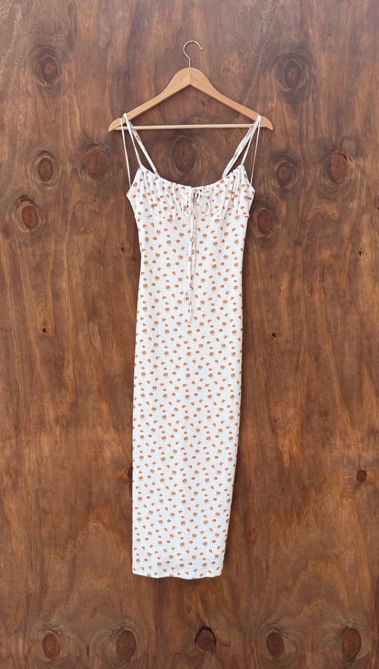Lightweight cotton dress with floral pattern
