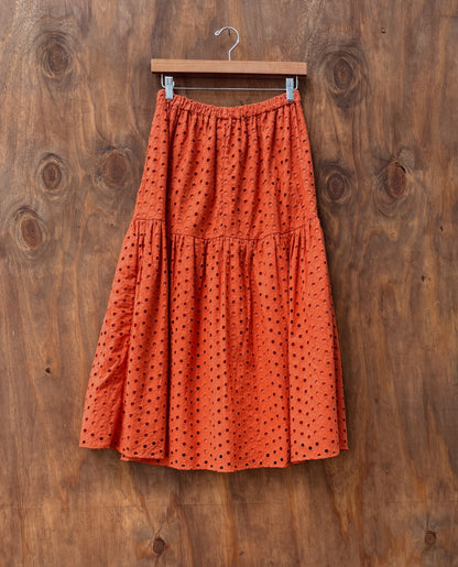 Nalley Eyelet Midi Skirt