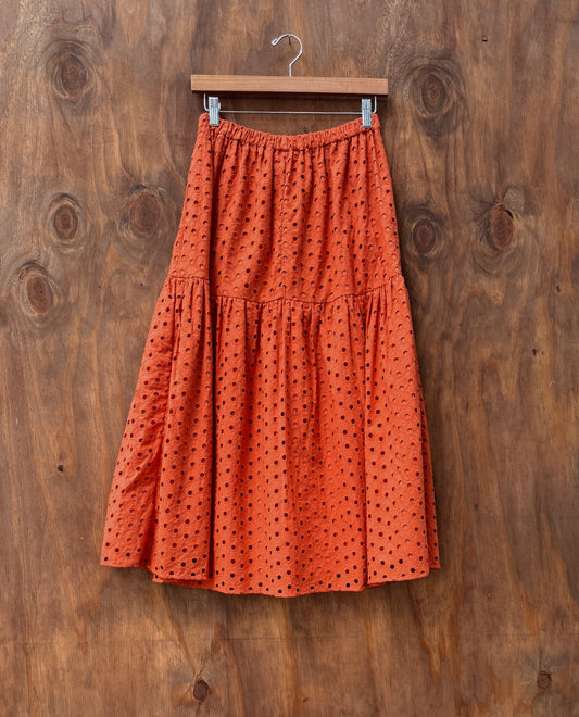 Nalley Eyelet Midi Skirt