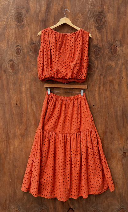 Nalley Eyelet Midi Skirt