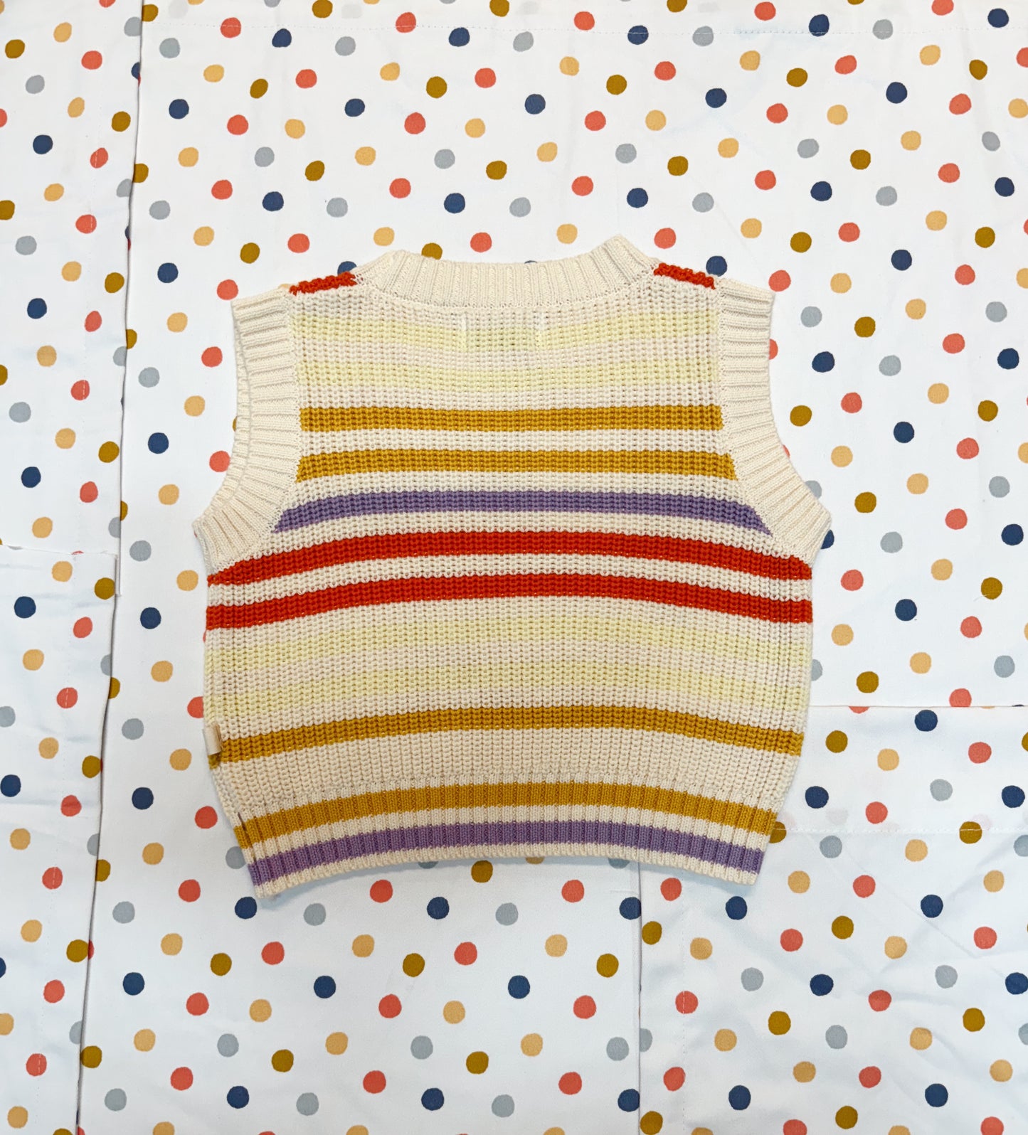 Retro Striped Knit Vest