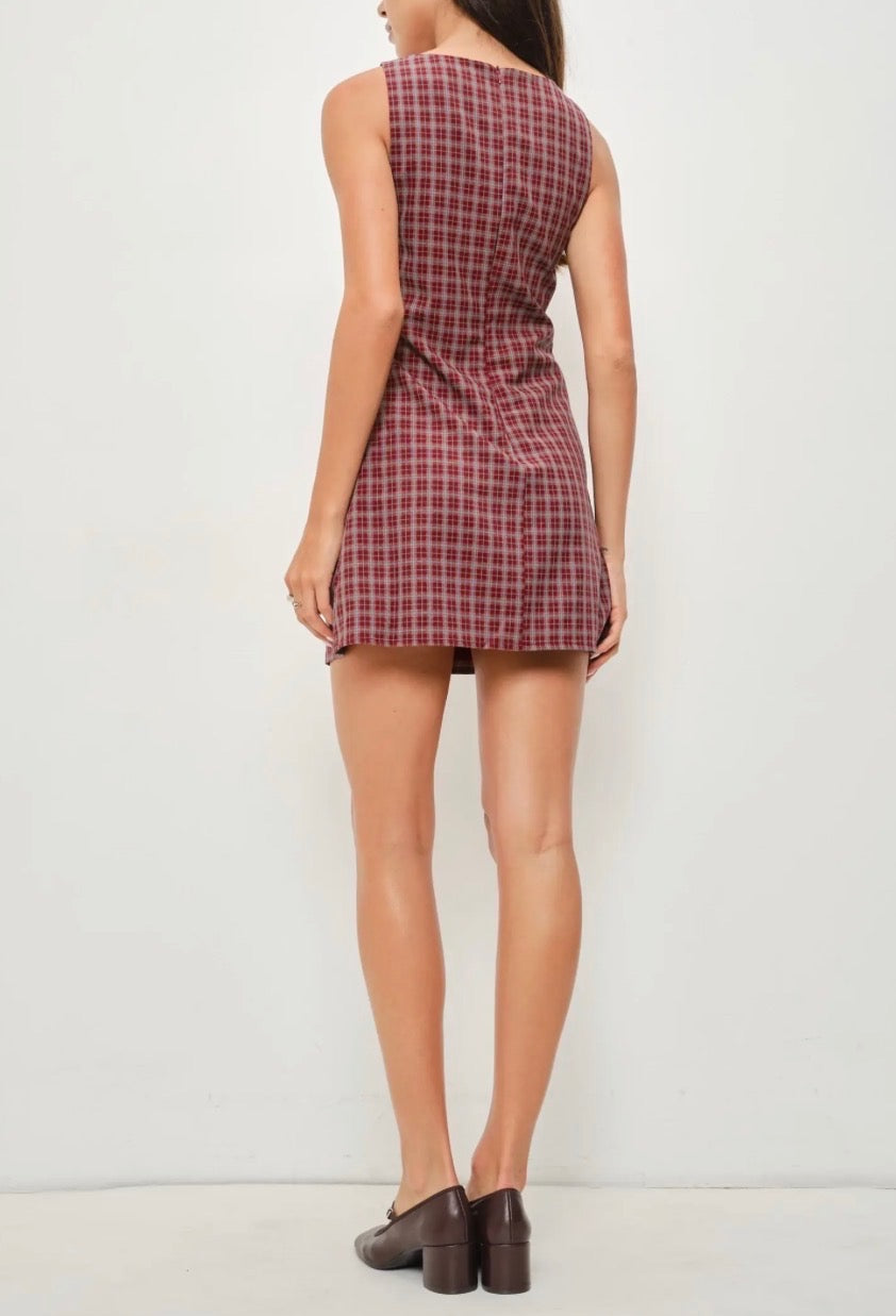 Perfect plaid mini dress 