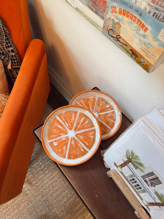 "Orange Plate" by Sunshine Lane Pottery