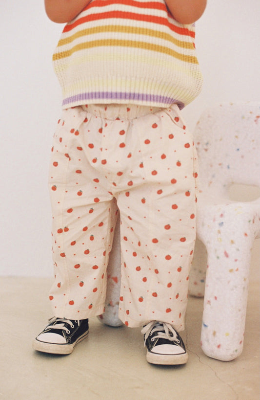 Happy Tomato Wide-Leg Pants